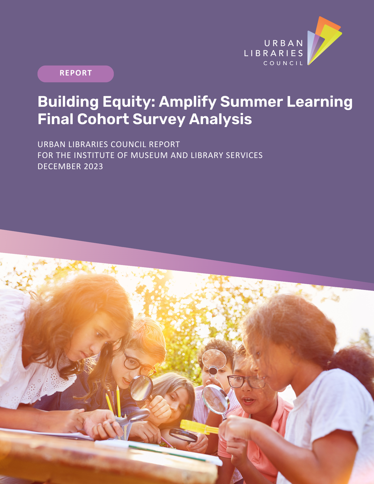Building Equity: Amplify Summer Learning Cohort Survey Analysis