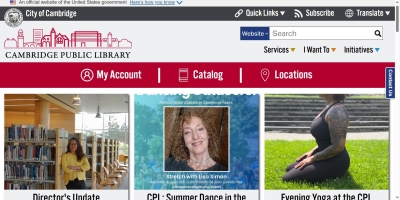 Cambridge Public Library Website