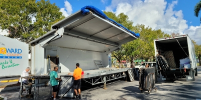Let The Good Times Rolle Crew Builds Outdoor Stage