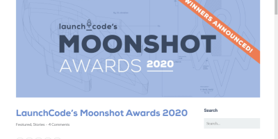 Moonshot Award Site Screenshot