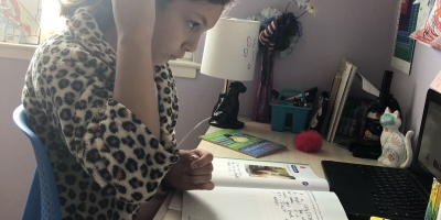 Teen Using Hotspot For School