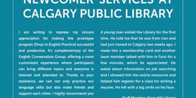 Testimonials About Newcomer Services At Calgary Public Library