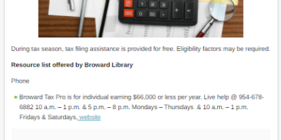 Free Tax Help Article Fort Lauderdale On The Cheap Website